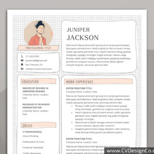 Professional and Simple Resume Templates for MS Word Instant Download
